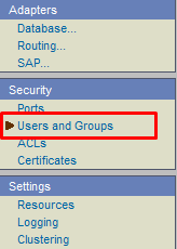 User/Group Menu