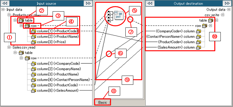 Merge mapping window