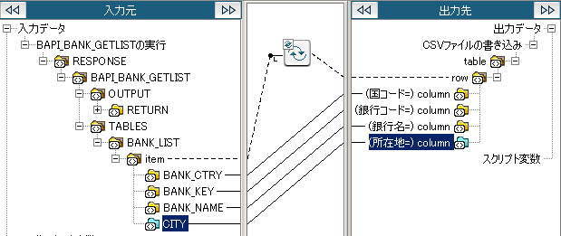 SAP����CSV�ւ̃}�b�s���O