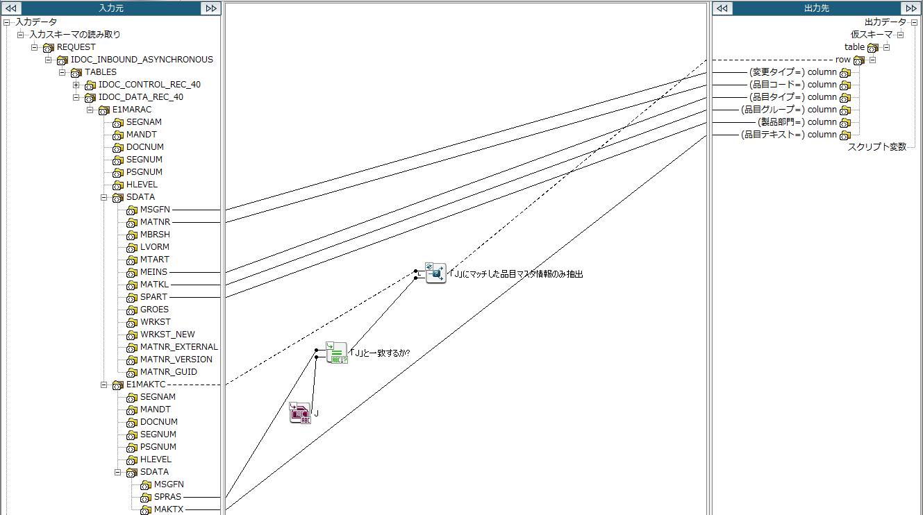 SAP����CSV�ւ̃}�b�s���O