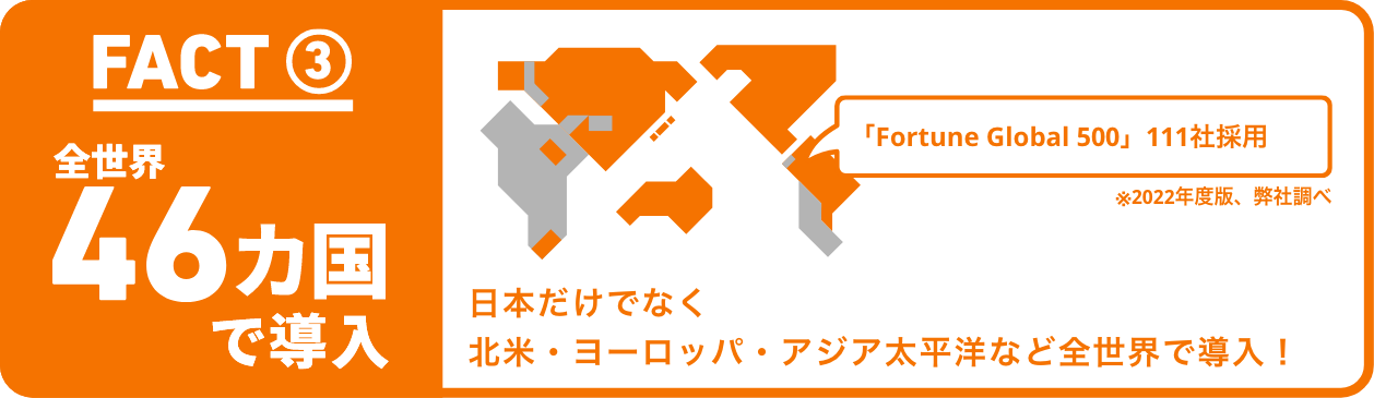 FACT③ 全世界46カ国で展開